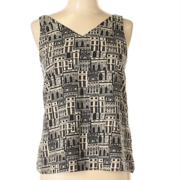 Banana Republic Tops - City Buildings Banana Republic Sleeveless Blouse